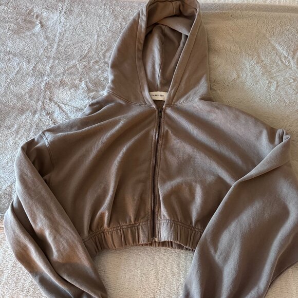 Talentless Crop Zip Jacket - Driftwood *RARE COLOR*